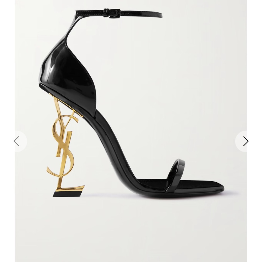 Saint Laurent Opyum embellished patent-leather sandals